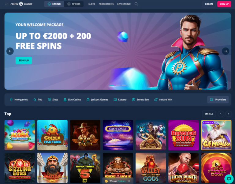Platin Casino Website